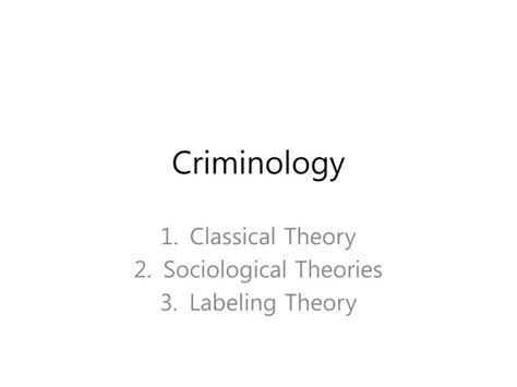 Ppt Criminology Powerpoint Presentation Free Download Id1409453
