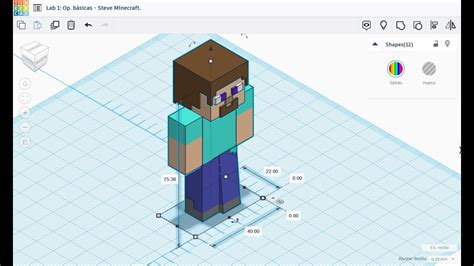 Dise O D Steve De Minecraft Tutorial Tinkercad Youtube