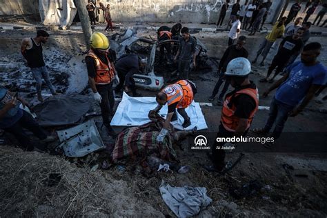 Srail Ordusu Gazze Eridinde Bir Arac Hedef Ald Anadolu Ajans