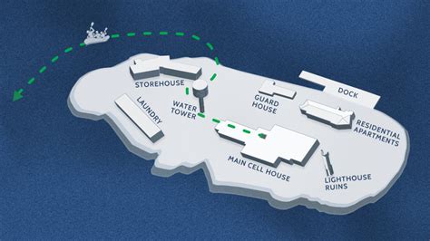 The Alcatraz Escape Map Alcatraz Island And The San Francisco Bay