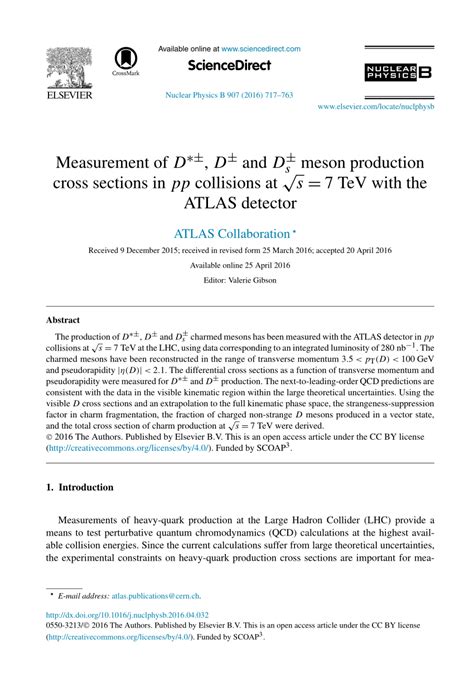 Pdf Measurement Of D ± D± And Ds± Meson Production Cross Sections In