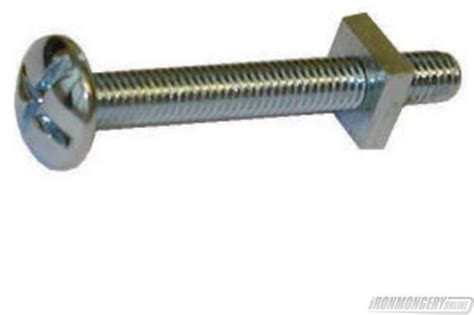 Pack Of 200 M6 X 12mm Roofing Bolts With Square Nuts Zinc Plated