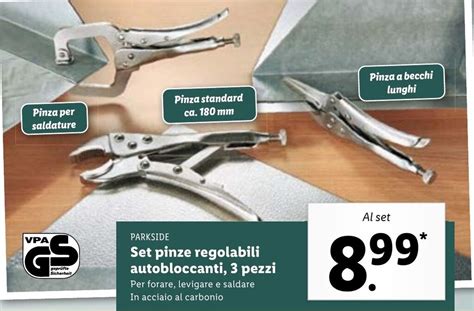 Parkside Set Pinze Regolabili Autobloccanti 3 Pezzi Offerta Di Lidl