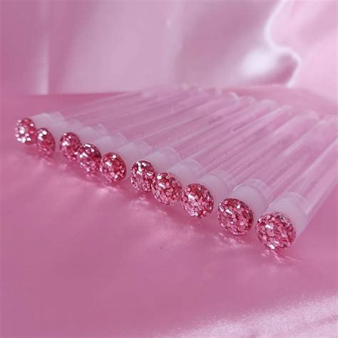 Pink Glitter Sparkle Spoolie Wand Tubes Handmade Eyelash Etsy Uk