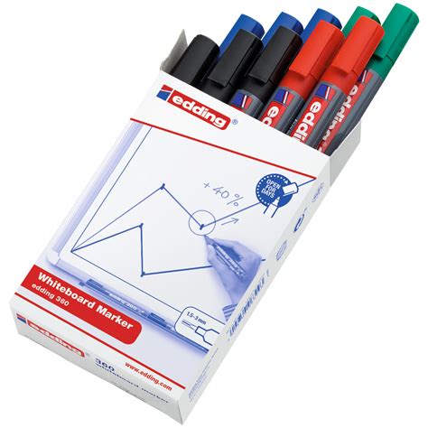 Edding Whiteboard Markers Assorted Colours Pack Of