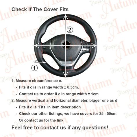 Customized Cow Leather Car Steering Wheel Cover Brown 15 38cm 37cm