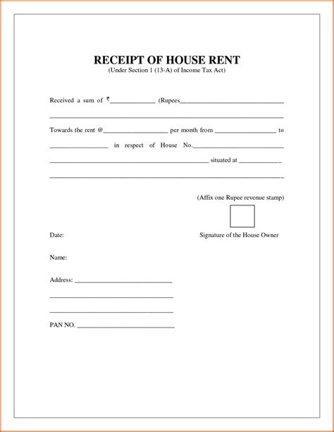 Rent Receipt India Archives Sample Templates Sample Templates