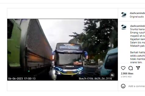 Viral Video Aksi Ugal Ugalan Sopir Bus Pandawa Berakhir Ditilang Polisi