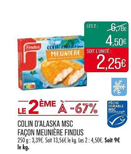 Promo Colin D alaska Msc Façon Meunière Findus chez Match iCatalogue fr