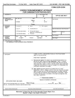 Fillable Online Affidavit For Sworn Complaint Response Texas Ethics