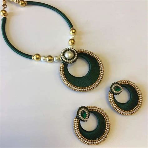 Meera Dark Green Silk Thread Necklace At Rs 100 Piece In Chennai ID