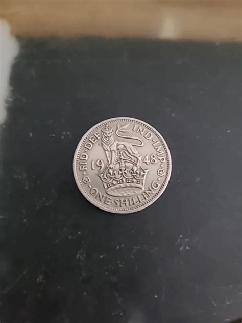 1948 ONE SHILLING King George Vi British Coin Circulated 15 00