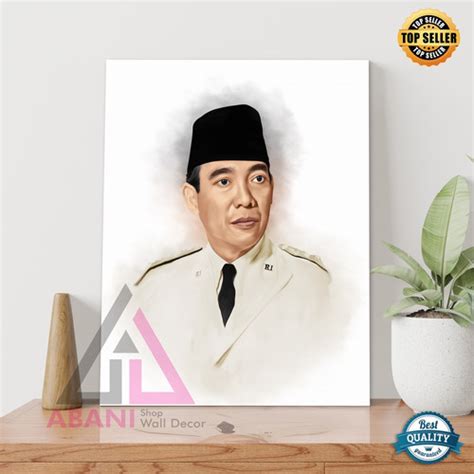 Jual Abani shop Gambar Poster Foto Presiden IR Soekarno Lukisan Digital