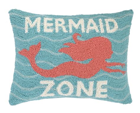 Peking Handicraft Mermaid Zone Hook Wool Lumbar Pillow Reviews Wayfair