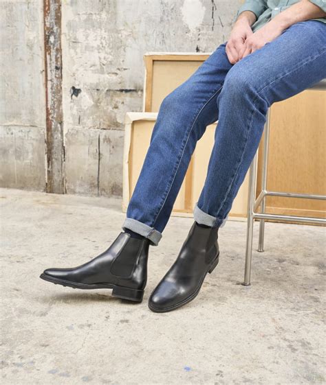 Chelsea Boots pour Homme L Homme Pressé en Cuir ou Daim Paire Fils