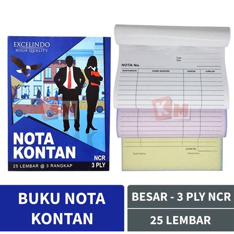 Jual Buku Nota Kontan Besar 3 Ply Rangkap Excelindo Isi 25 Lembar B3