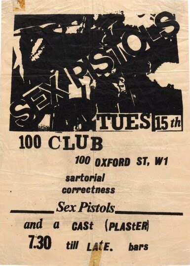 Helen Wellington Lloyd And Nils Stevenson Handbill For The 100 Club