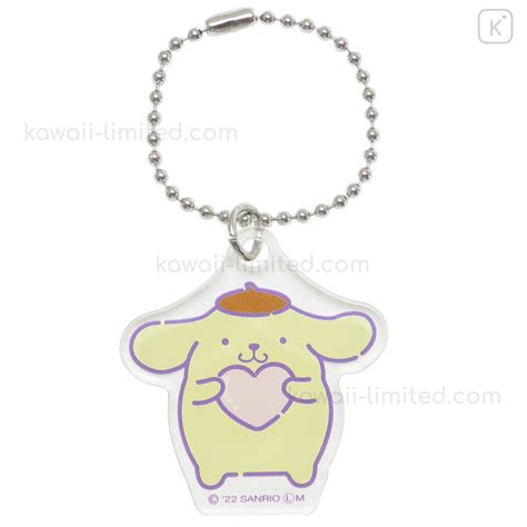 Japan Sanrio Chibi Keychain Pompompurin Heart Kawaii Limited
