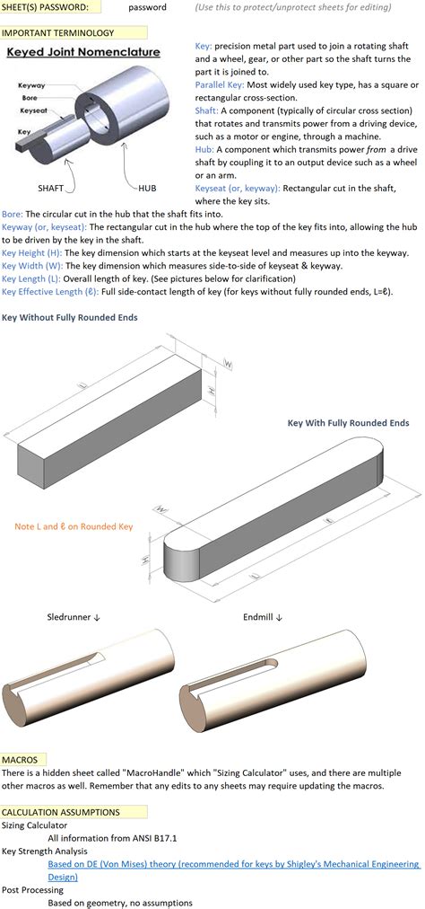 Keyed Shaft Design Strength Analysis Ansi B