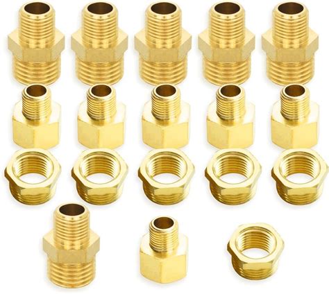 Bwintech 18 Pcs Pipe Connector 3 8 To 1 2 Female Male BSP Thread