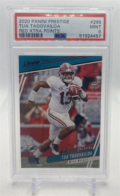 Panini Prestige Tua Tagovailoa Red Xtra Points Psa Mint Ebay