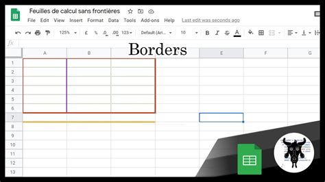 Google Sheets Beginners Borders Youtube