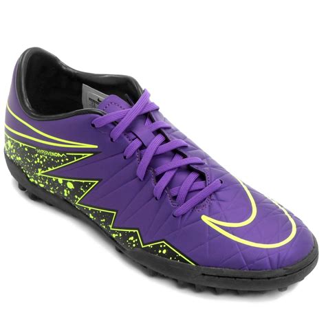 Chuteira Nike Hypervenom Phelon 2 Tf Society Roxo E Preto