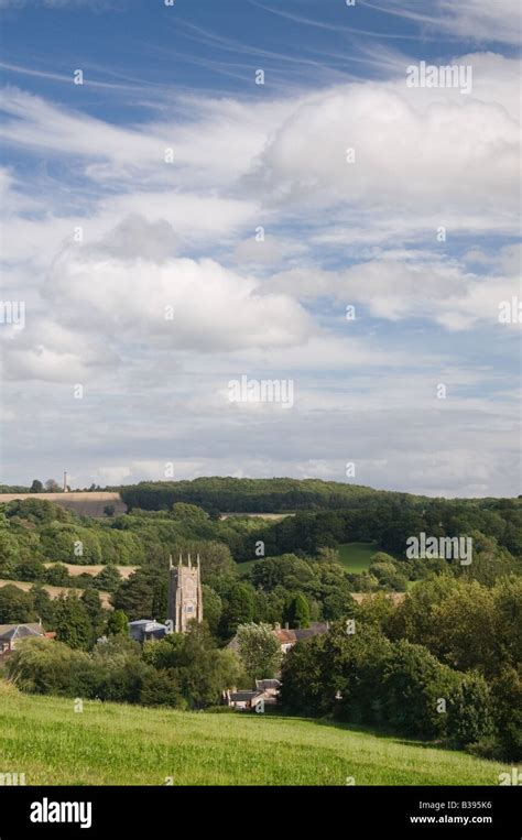 An English Countryside View Kilmersdon Somerset Summer 2008 Stock