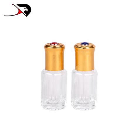 Empty Perfume Ml Transparent Octagonal Bottle Roll On Essential Oil