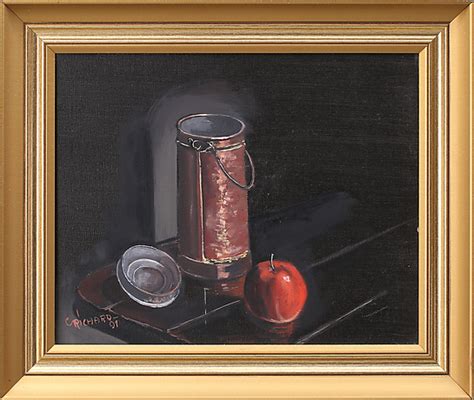 Oidentifierad Konstn R Oil On Canvas Still Life With Copper Bucket