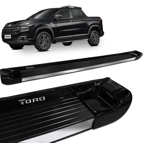 Estribo Lateral Fiat Toro 2016 A 2023 Preto Carbon Personalizado