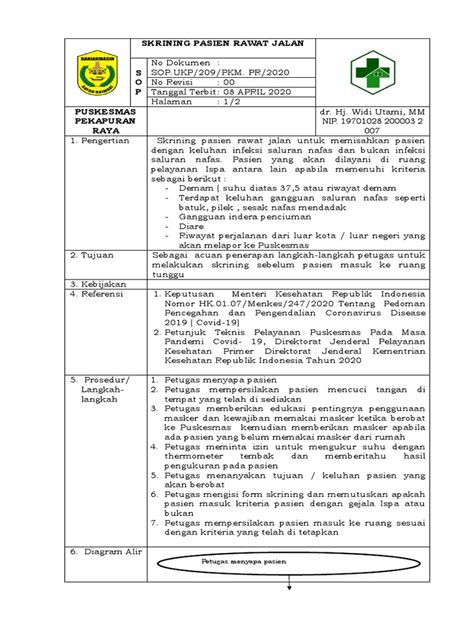 Sop Skrining Pasien Rawat Jalan Pdf