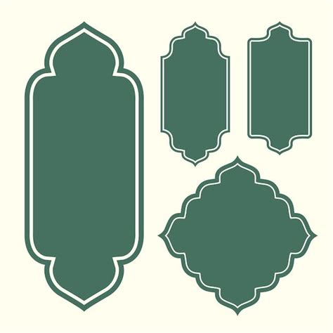 Beautiful Collection Of Green Islamic Shapes