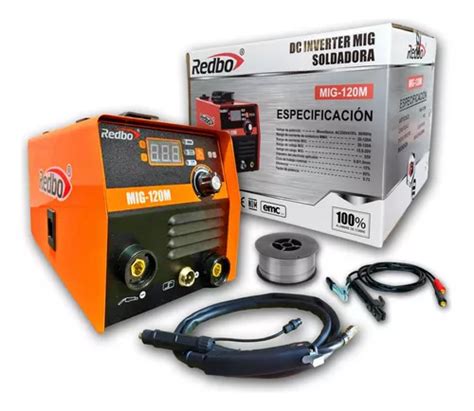 Soldadora Mig Sin Gas Flux 120amp Redbo Mig 120m Color Naranja