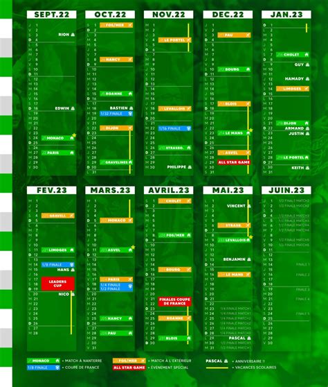 Betclic Elite Le Calendrier De La Saison Nanterre