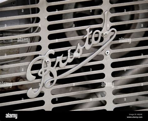 Bristol Logo On Old Vintage Classic London Doubledecker Bus Grille