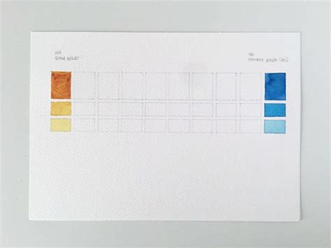 5 Types Of Watercolor Charts Type 5 Two Color Mixing Chart Susan