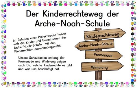 Kinderrechteweg Der Arche Noah Schule F Rderverein Arche Noah Schule