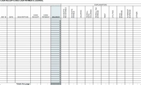 Cash Disbursement Journal Template Excel