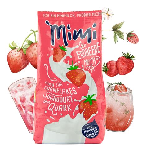 MIMI Milchmix Erdbeere 400g - Milchpulver mit Erdbeergeschmack ...