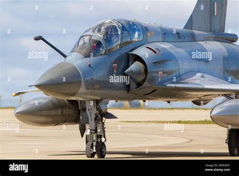 Indian Air Force Mirage 2000Ti taxiing at RAF Waddington during the Cobra Warrior 2023 Exercise ...