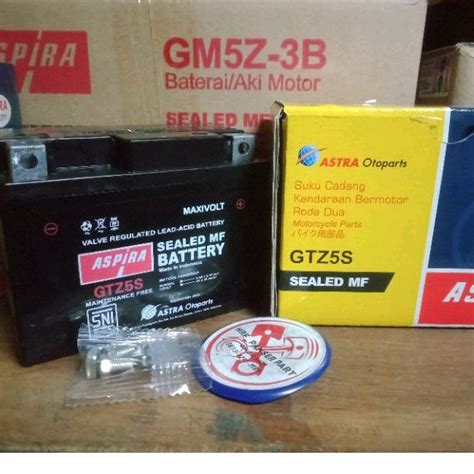 Jual ORIGINAL ASPIRA ASTRA BATTERY ACCU AKI GTZ 5S GTZ 6V ASPIRA