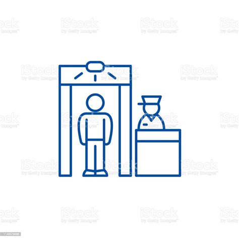 Inspection Line Icon Concept Inspection Flat Vector Symbol Sign Outline