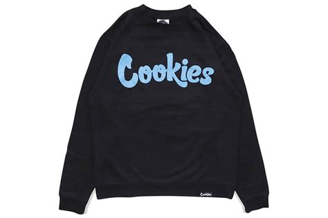 Cookies Ooriginal Logo Crewnecks Blackcookies Blue 1564t6663