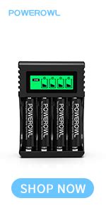 Powerowl Batteries C Rechargeables Avec Chargeur De Batterie Baies