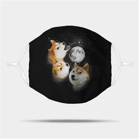 Three Doge Moon Face Mask | Three-doge-moon in 2022 | Mask, Doge, Face mask