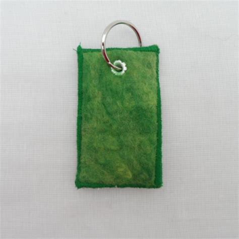 Felted Key Ring Green With Sheep Folksy