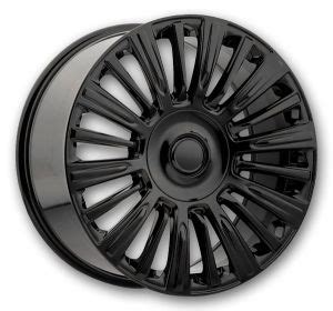 USA Replicas Wheels 2123 FR91 Escalade Platinum 24x10 Black 6x139 7