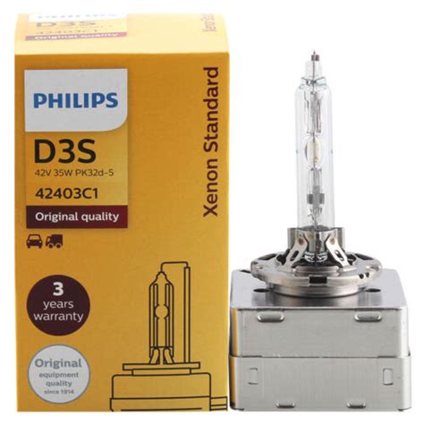 Philips D3S 42403C1 Xenon Light Car Headlight 4200K 35W PK32d 5 HID