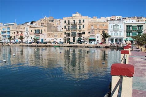 habitation buildings  cove  kalkara malta stock photo